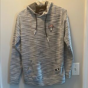 Gray Heathered Quarter-Zip Sweatshirt for Casual Wear